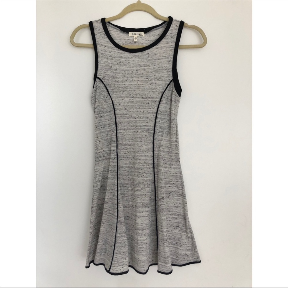Monteau gray and black speckled mini dress- Medium